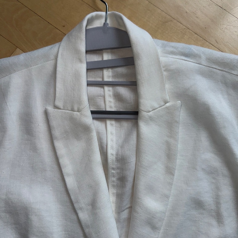 J. McLaughlin  white Linen Blend  Blazer, 6,G1241 - Picture 4 of 5
